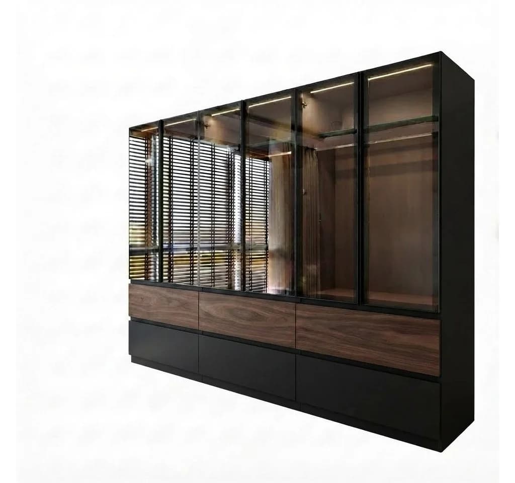 Palms-Store Kleiderschrank Sansibar mit Glastüren und LED-Beleuchtung - Bild 2