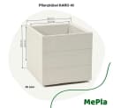 Heimwerkercenter Pflanzkübel KARO-40 Holzoptik Beige mit Rollen Bild 1