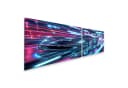 islandburner Leinwandbild Futuristisches Auto Neon Stadt 160x40cm Bild 2