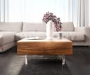 DELIFE Couchtisch New Live-Edge Akazie mit Schubladen Bild 3