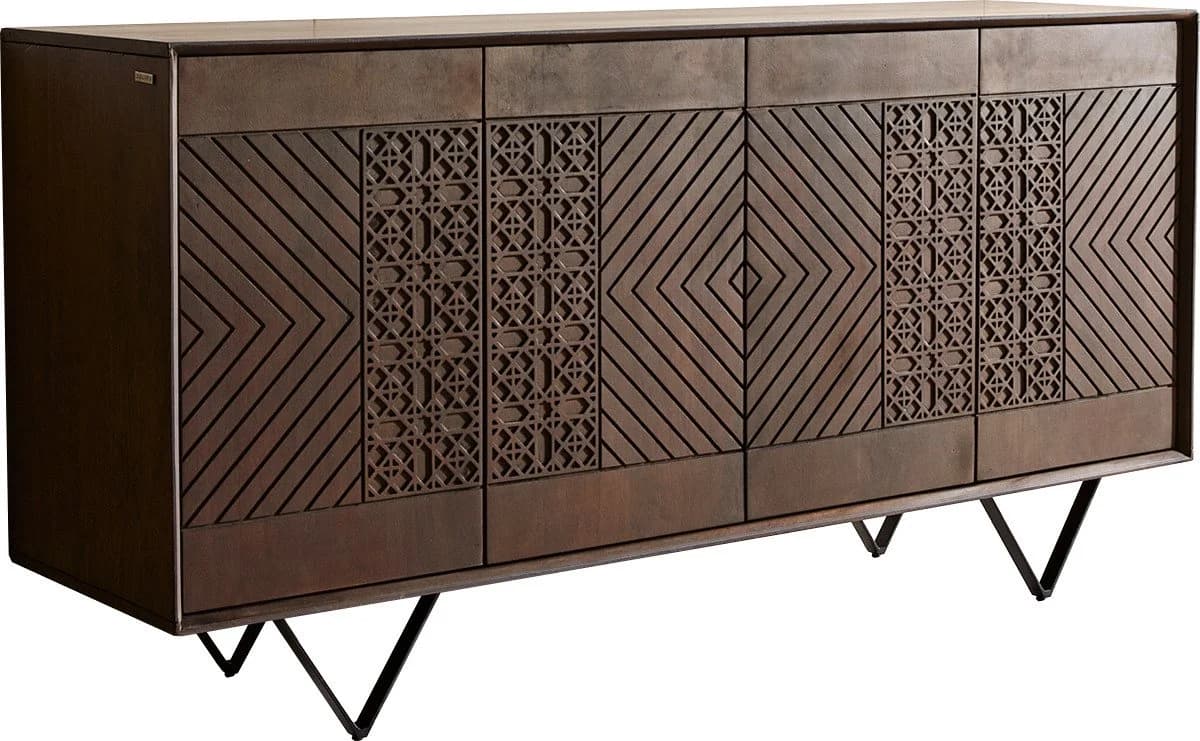 DELIFE Sideboard Manjula Braun Schwarz Orientalisch Design