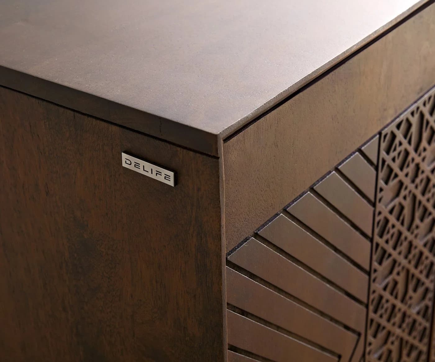 DELIFE Sideboard Manjula Braun Schwarz Orientalisch Design - Bild 5