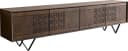 DELIFE Lowboard Manjula Mangoholz Dunkelbraun Schwarz Bild 2