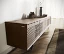 DELIFE Lowboard Manjula Mangoholz Dunkelbraun Schwarz Bild 5