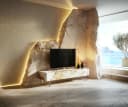 DELIFE Lowboard Cuor Keramik Weiß-Beige Push-to-Open Soft-Close Bild 3