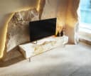DELIFE Lowboard Cuor Keramik Weiß-Beige Push-to-Open Soft-Close Bild 5