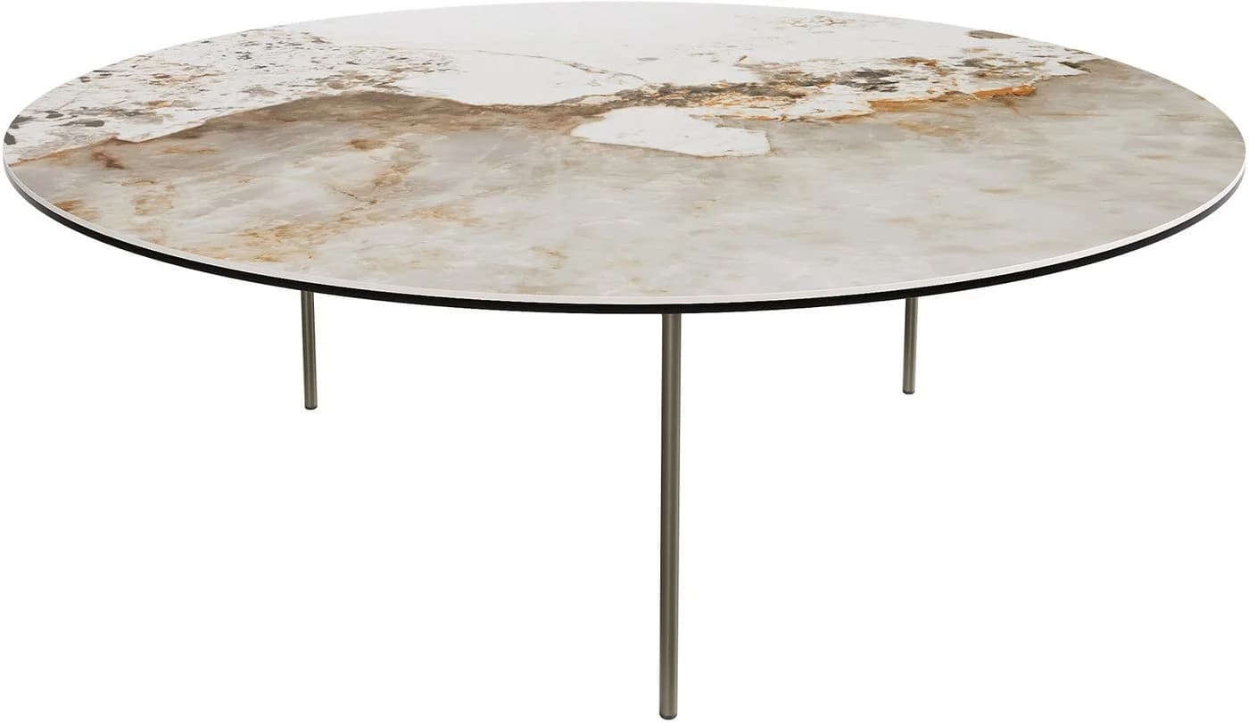 DELIFE Couchtisch Edge Rund Keramik Minas Melange Titan - Bild 2