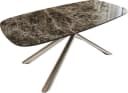 DELIFE Couchtisch Edge Bootform Keramik Dunkelbraun Edelstahl Bild 2