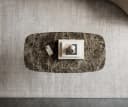 DELIFE Couchtisch Edge Bootform Keramik Dunkelbraun Edelstahl Bild 5