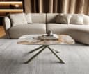 DELIFE Couchtisch Edge Boot Keramik Weiß-Beige Titan Bild 3