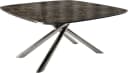 DELIFE Couchtisch Edge Boot 90x90 cm Keramik Dunkelbraun Silber Bild 2