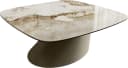 DELIFE Couchtisch Edge Boot Keramik Weiß-Beige Titan Bild 2