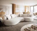 DELIFE Big-Sofa Edina Beige Bouclé Soft mit Récamiere Bild 2