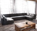 DELIFE Wohnlandschaft Elio XL Anthrazit Lederimitat Bild 2