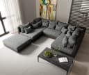 DELIFE Wohnlandschaft Clovis Modulares Sofa Schwarz Bild 4
