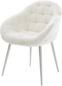 DELIFE Polsterstuhl Gaio-Flex Beige Edelstahl Bouclé Soft Bild 1