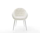 DELIFE Polsterstuhl Gaio-Flex Beige Edelstahl Bouclé Soft Bild 3