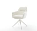 DELIFE Polsterstuhl Pejo-Flex Beige Weiß 360° drehbar Wippfunktion Bild 2
