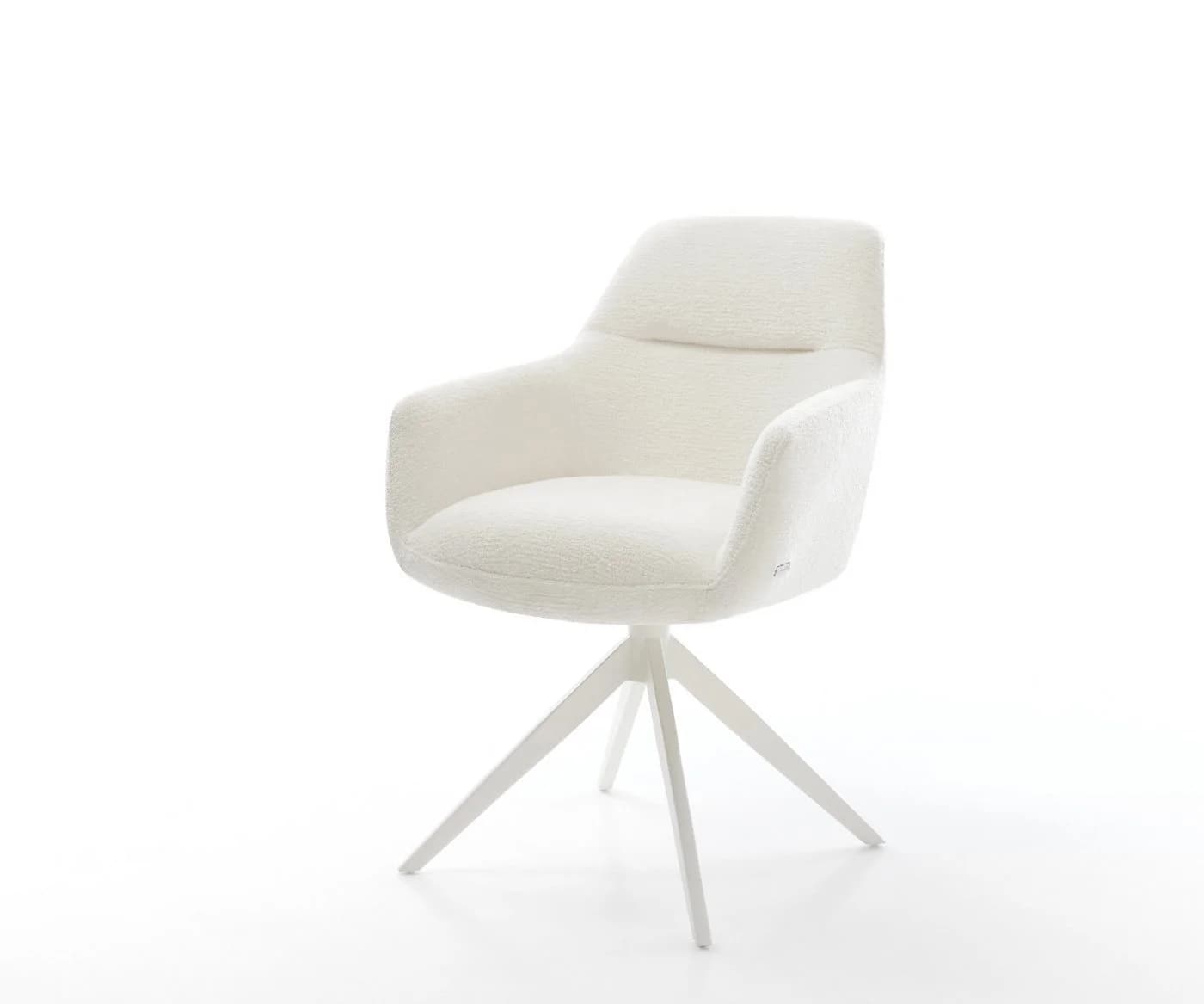 DELIFE Polsterstuhl Pejo-Flex Beige Weiß 360° drehbar Wippfunktion - Bild 2