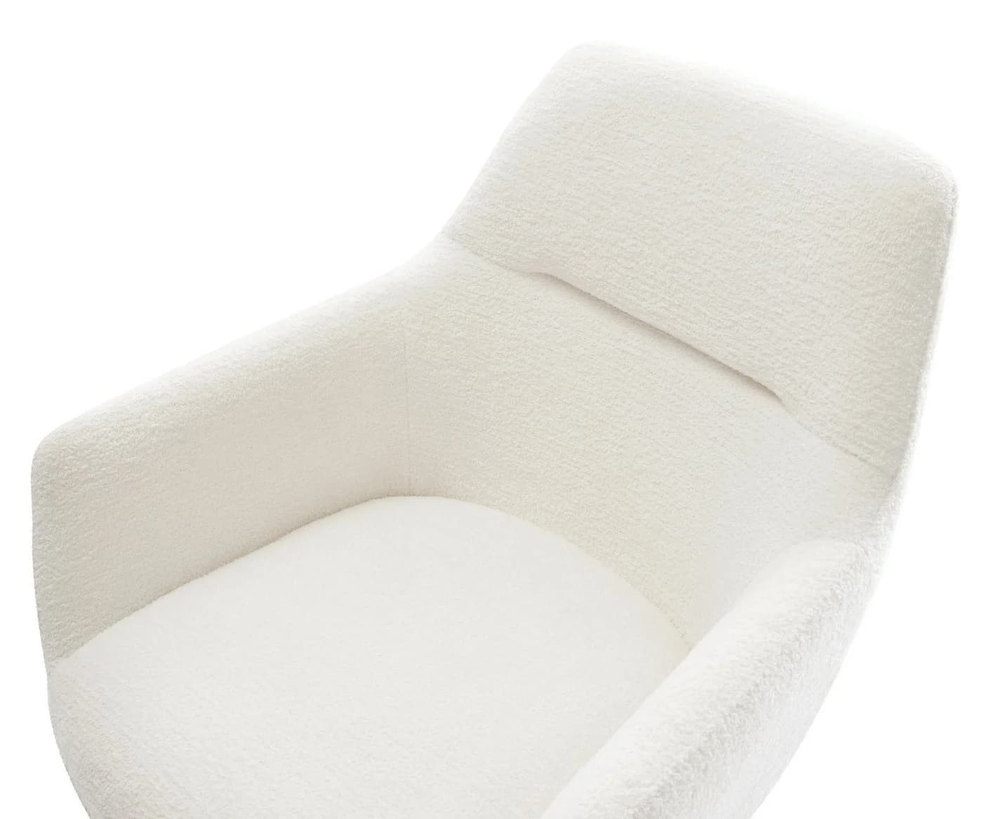 DELIFE Polsterstuhl Pejo-Flex Beige Weiß 360° drehbar Wippfunktion - Bild 5