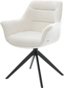 DELIFE Polsterstuhl Kaira-Flex Beige Schwarz 360° drehbar Wippfunktion Bild 1