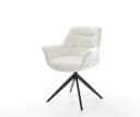 DELIFE Polsterstuhl Kaira-Flex Beige Schwarz 360° drehbar Wippfunktion Bild 2
