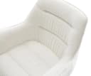 DELIFE Polsterstuhl Kaira-Flex Beige Schwarz 360° drehbar Wippfunktion Bild 5