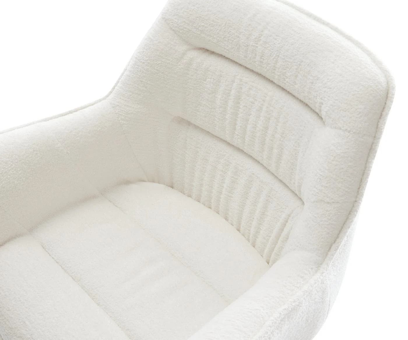 DELIFE Polsterstuhl Kaira-Flex Beige Schwarz 360° drehbar Wippfunktion - Bild 5