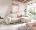 DELIFE Ecksofa Lanzo XL Cord Beige Bild 2