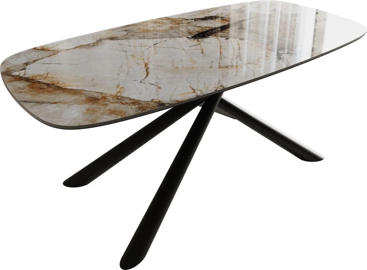 DELIFE Edge Couchtisch Bootform Keramik Patagonia Schwarz