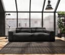DELIFE Big-Sofa Sirpio Schwarz Mikrofaser Bild 1
