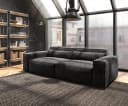 DELIFE Big-Sofa Sirpio Schwarz Mikrofaser Bild 2