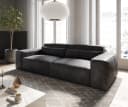 DELIFE Big-Sofa Sirpio Lederimitat Anthrazit Modernes Design Bild 2