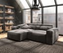 DELIFE Ecksofa Sirpio Mikrofaser Khakibraun mit variabler Recamiere Bild 2