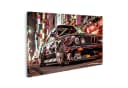 islandburner Leinwandbild Klassischer BMW nächtliche Stadt Japan 80x40cm Bild 2