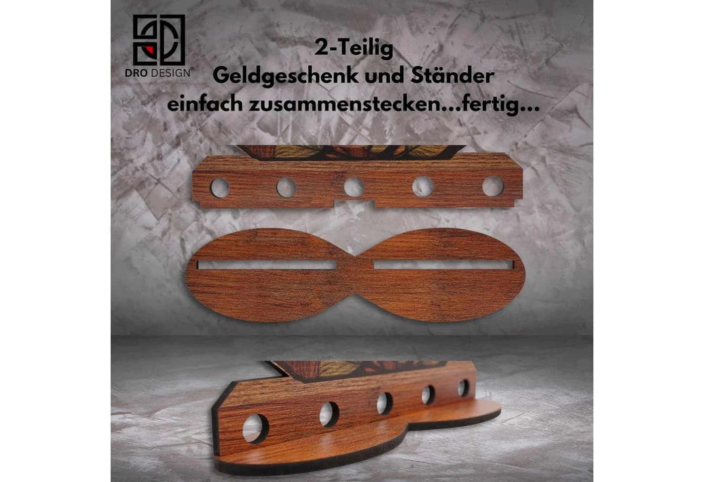 DARO Design Geldscheinhalter Motiv Sauna mit Ständer - Bild 5