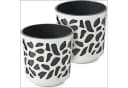 KONZEPT Blumentopf Übertopf Kunststoff Anthrazit/Creme 2er Set Bild 2