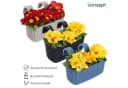 KONZEPT Balkonkasten Blumenkasten mit Halterung Schwarz Wetterfest Bild 4