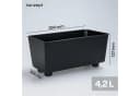 KONZEPT Blumenkasten Blumentöpfe mit Füßen, rechteckig – kleine Blumenkästen 4,2 L (1 St), ideal für Fensterbank & Zimmerpflanzen Bild 3