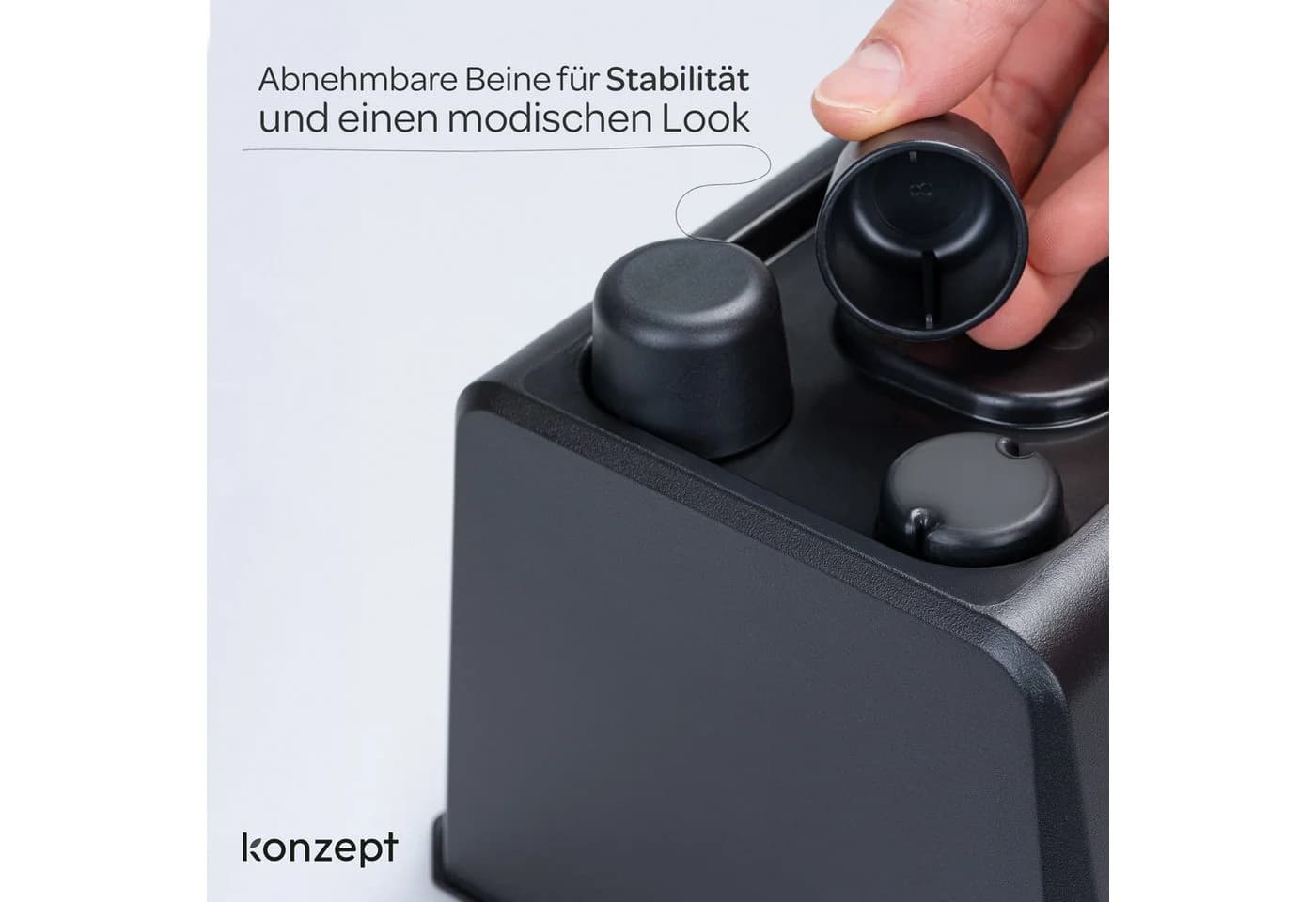 KONZEPT Blumenkasten Blumentöpfe mit Füßen, rechteckig – kleine Blumenkästen 4,2 L (1 St), ideal für Fensterbank & Zimmerpflanzen - Bild 5
