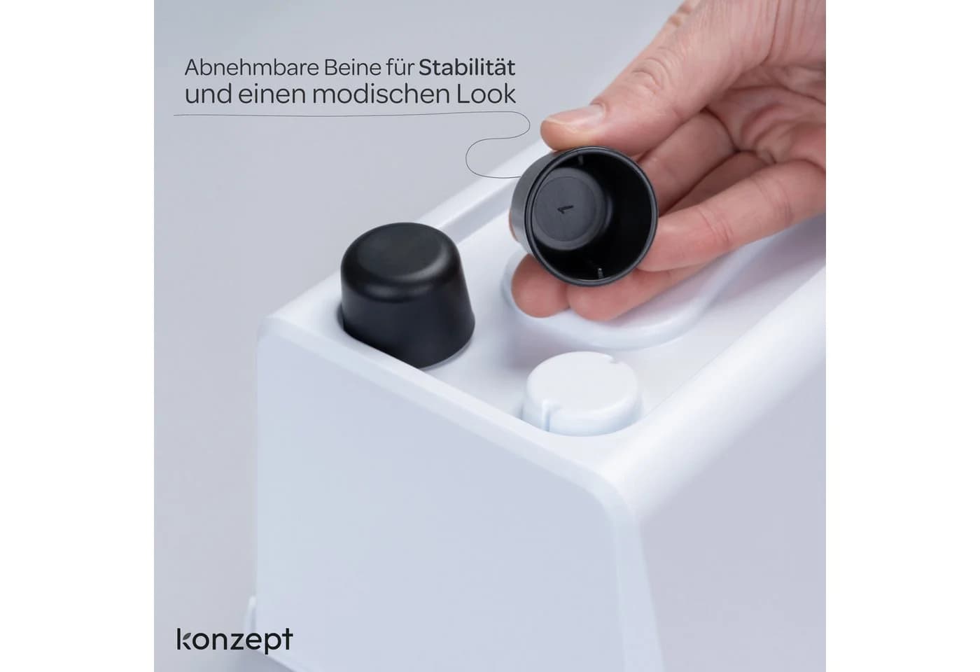 KONZEPT Blumentopf mit Füßen Weiß Rechteckig 4,2 L - Bild 5