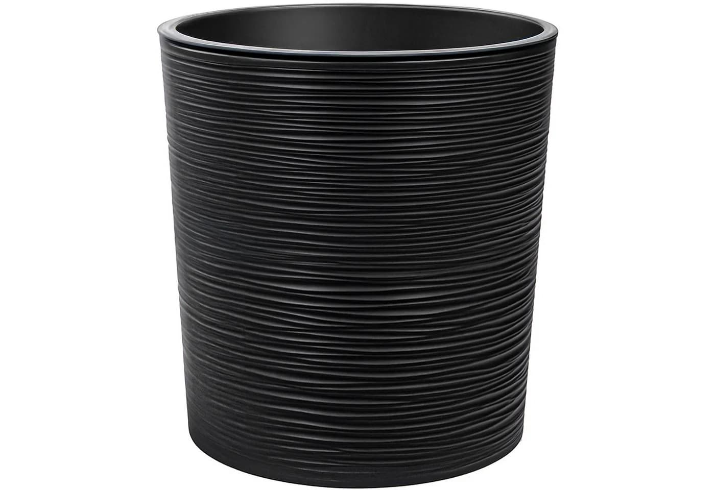 KONZEPT Blumentopf Groß Innen 30cm Schwarz Meißelspuren-Design - Bild 2