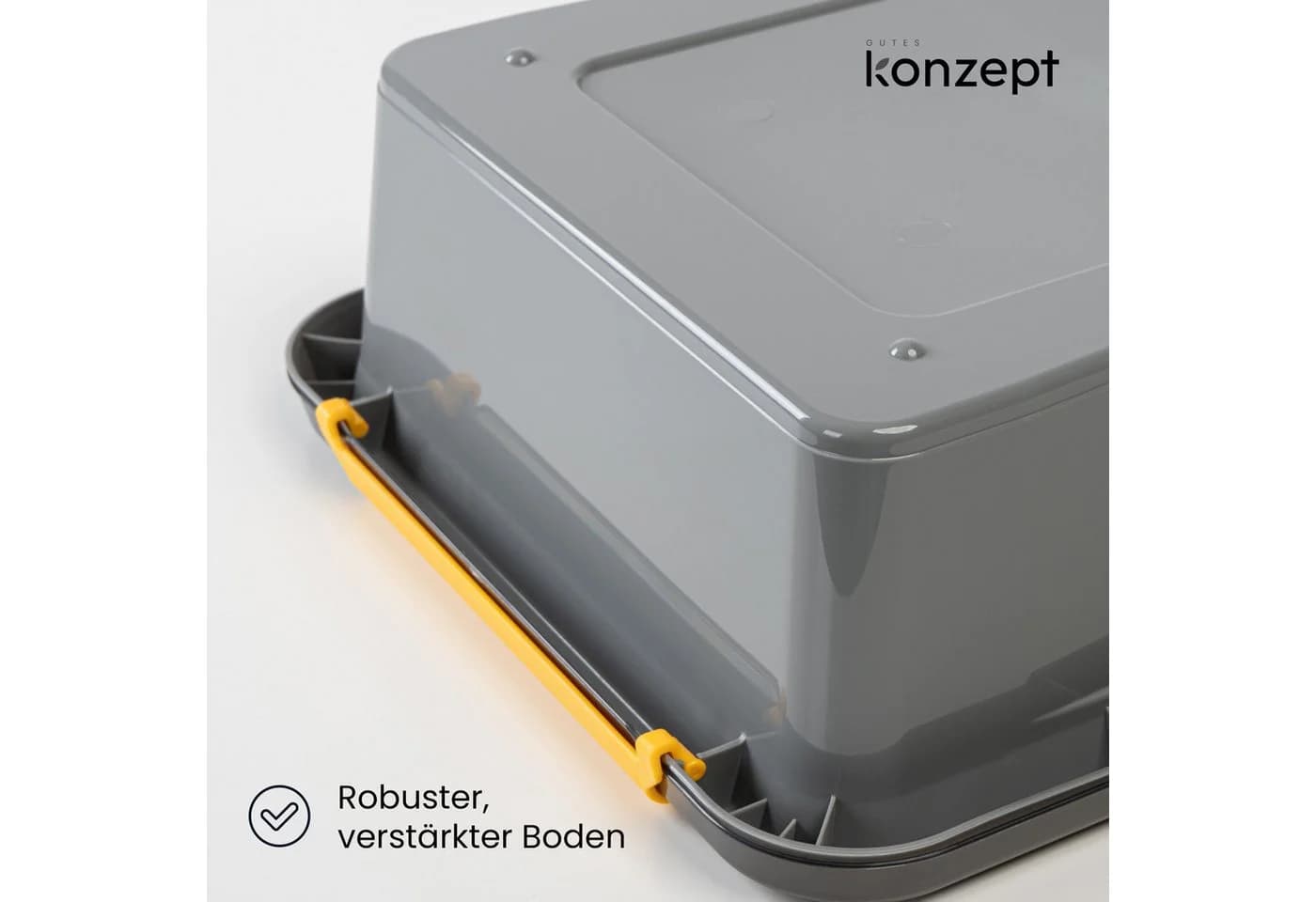 KONZEPT Aufbewahrungsbox mit Deckel Stapelbox Kunststoff - Bild 4