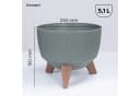 KONZEPT Pflanzschale 24/29cm Grau/Grün mit Füßen & Abfluss Bild 3