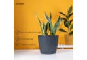 KONZEPT Blumentopf groß Anthrazit gerillte Struktur Bild 3