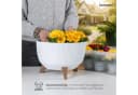 KONZEPT Blumentopf mit Füßen – großer Blumenkübel aus Kunststoff, 40 oder 47cm, modern & wetterfest, für Innen und Außen Bild 4