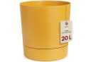 KONZEPT Blumentopf mit Untersetzer Gelb Kunststoff 32,5 cm Bild 2