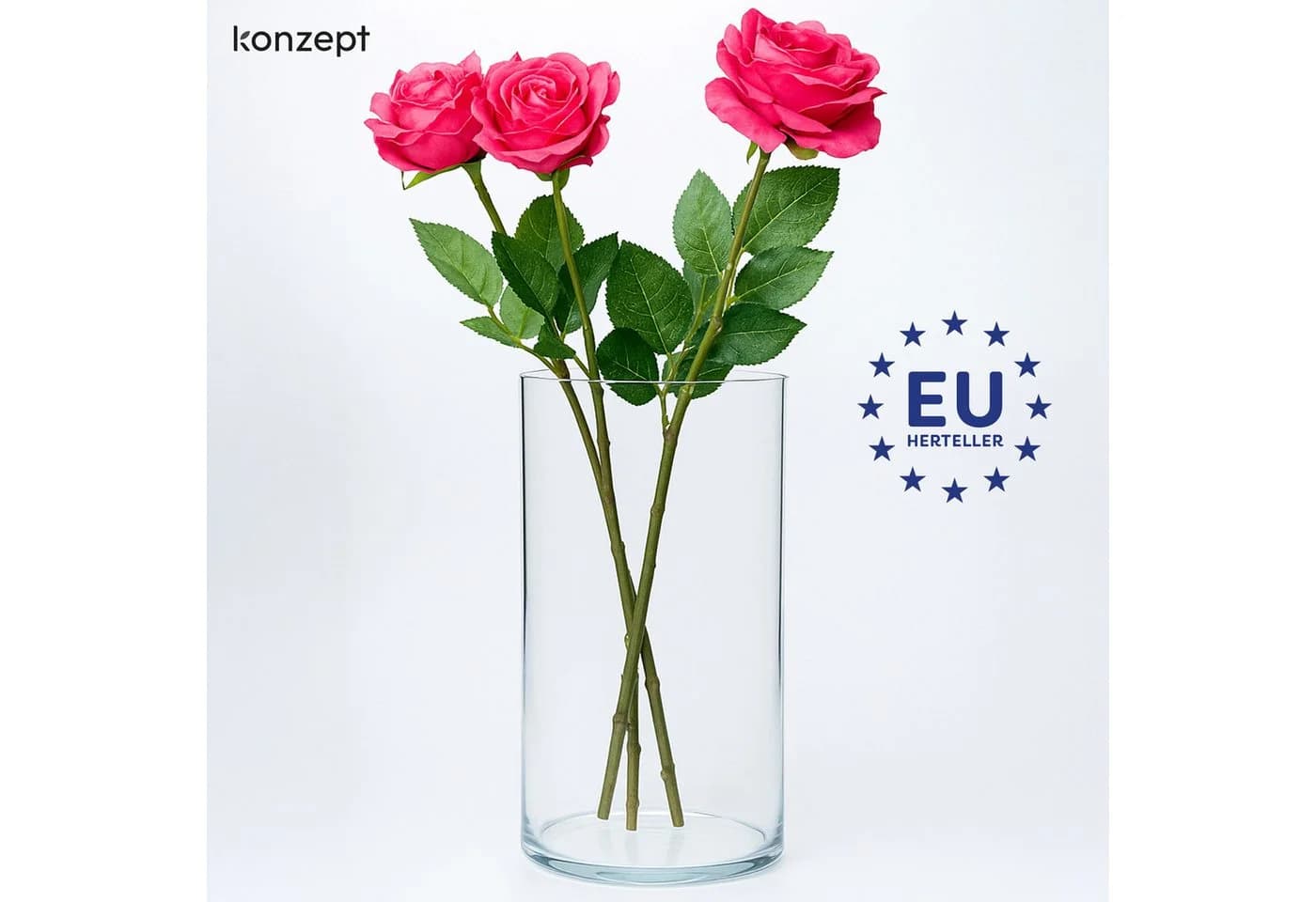 KONZEPT Glasvase Zylinder Transparent Modern - Bild 5