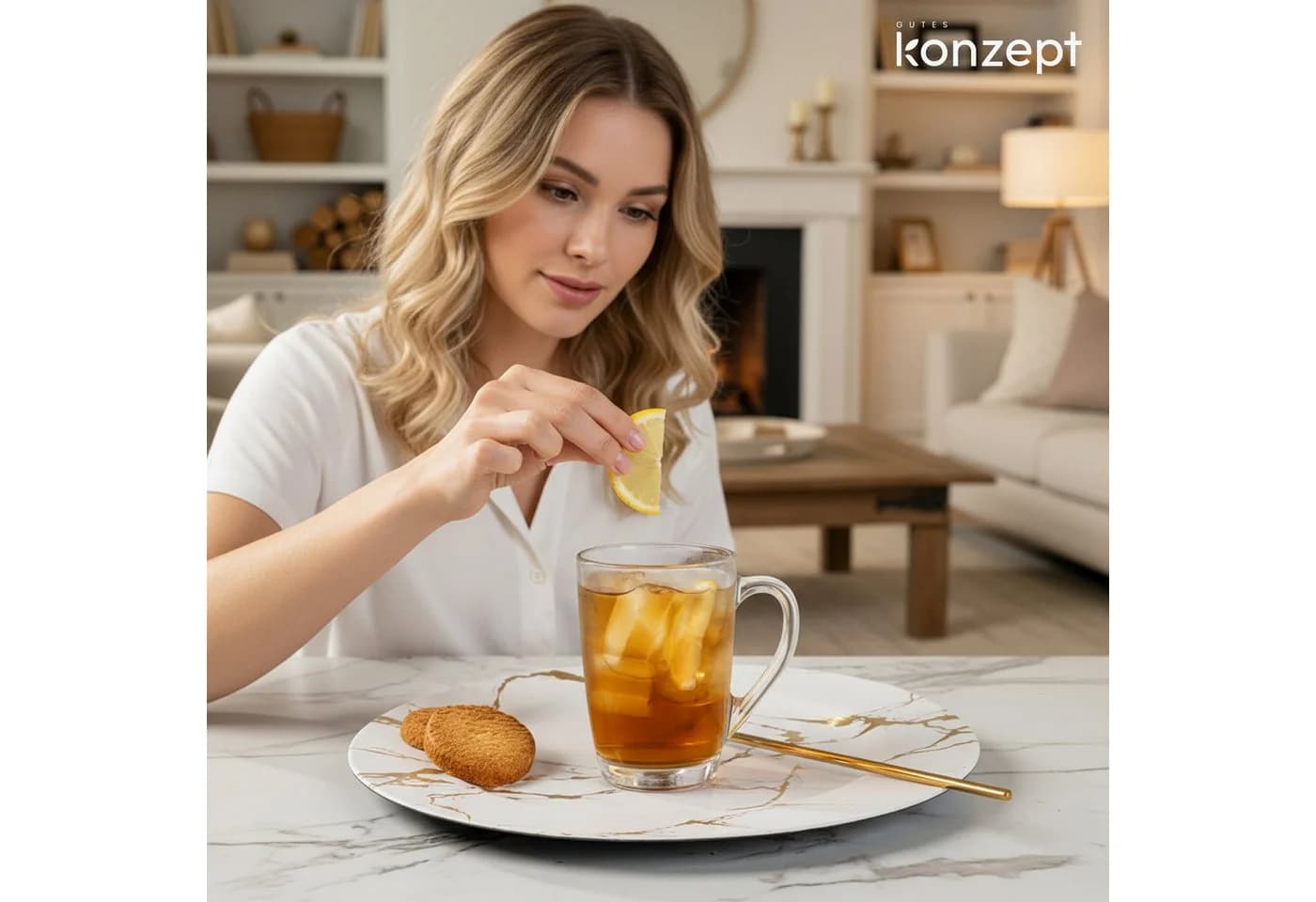 KONZEPT Espressoglas Set 6er – 300 ml Kaffeegläser mit Henkel, transparent - Bild 5