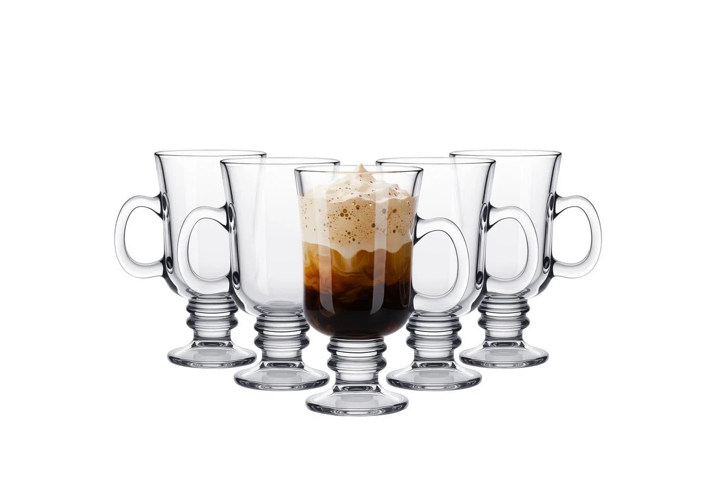 KONZEPT Latte-Macchiato-Glas 6er Set 200 ml mit Henkel transparent - Bild 2